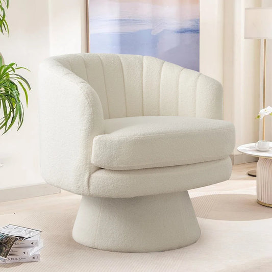 Modern 360 Degree Swivel Barrel Chair