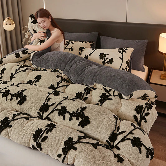 1Pc Winter Comfortable Double-Sided Velvet Comforter