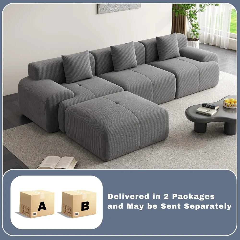 120" Cloud Modular Sectional Couch