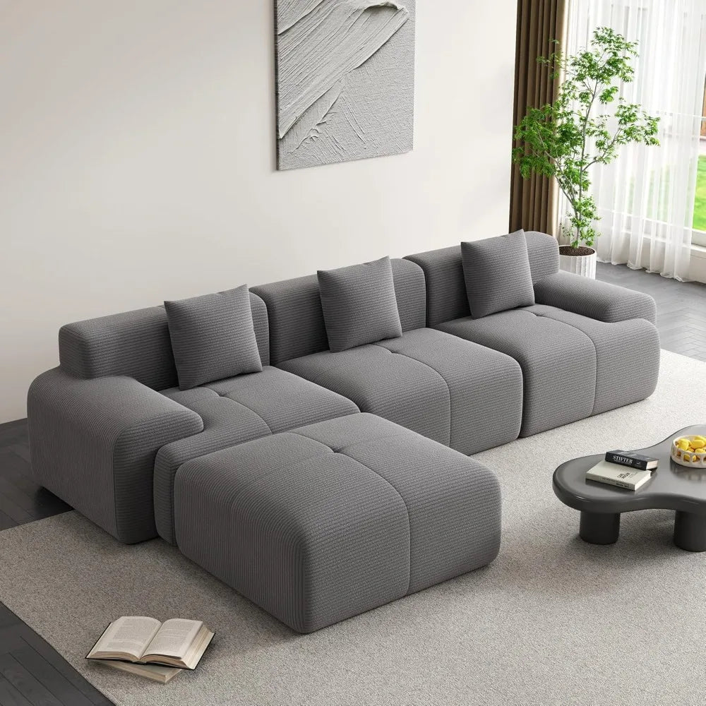 120" Cloud Modular Sectional Couch